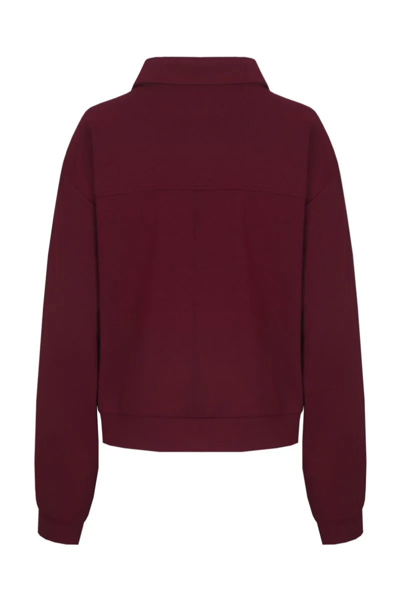 CS The Label Floor Jacket Mulberry, jas in mulberry kleur